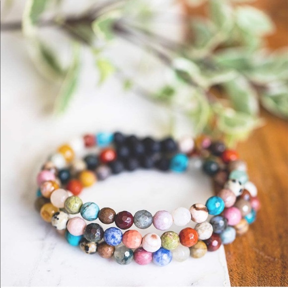 Subherban Terra Wrap Gemstone Bracelet with Lava - Picture 3 of 5